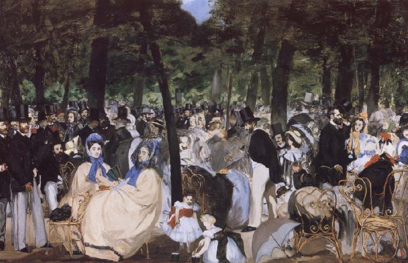 Edouard Manet Music in the Tuileries Garden Norge oil painting art